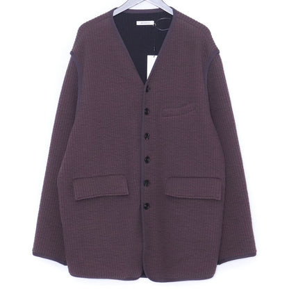 MATSUFUJI 25AW Stripe Jacquard Over Jacket Brown Size 2