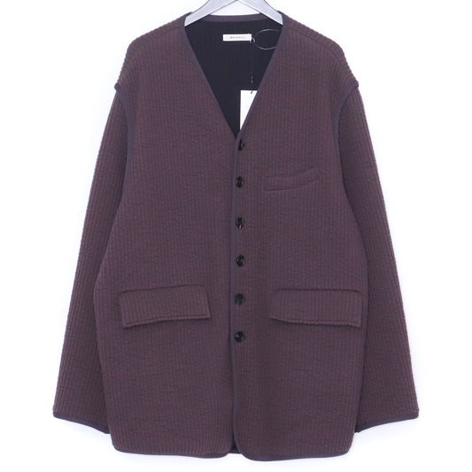 MATSUFUJI 25AW Stripe Jacquard Over Jacket Brown Size 2