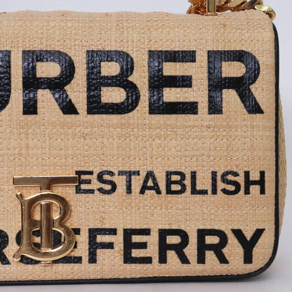 BURBERRY Horseferry Print Small Lola Chain Bag Beige Size F