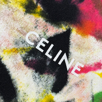 CELINE 22SS Wide-Leg Tie-Dye Paint Print Shorts Multi Size S