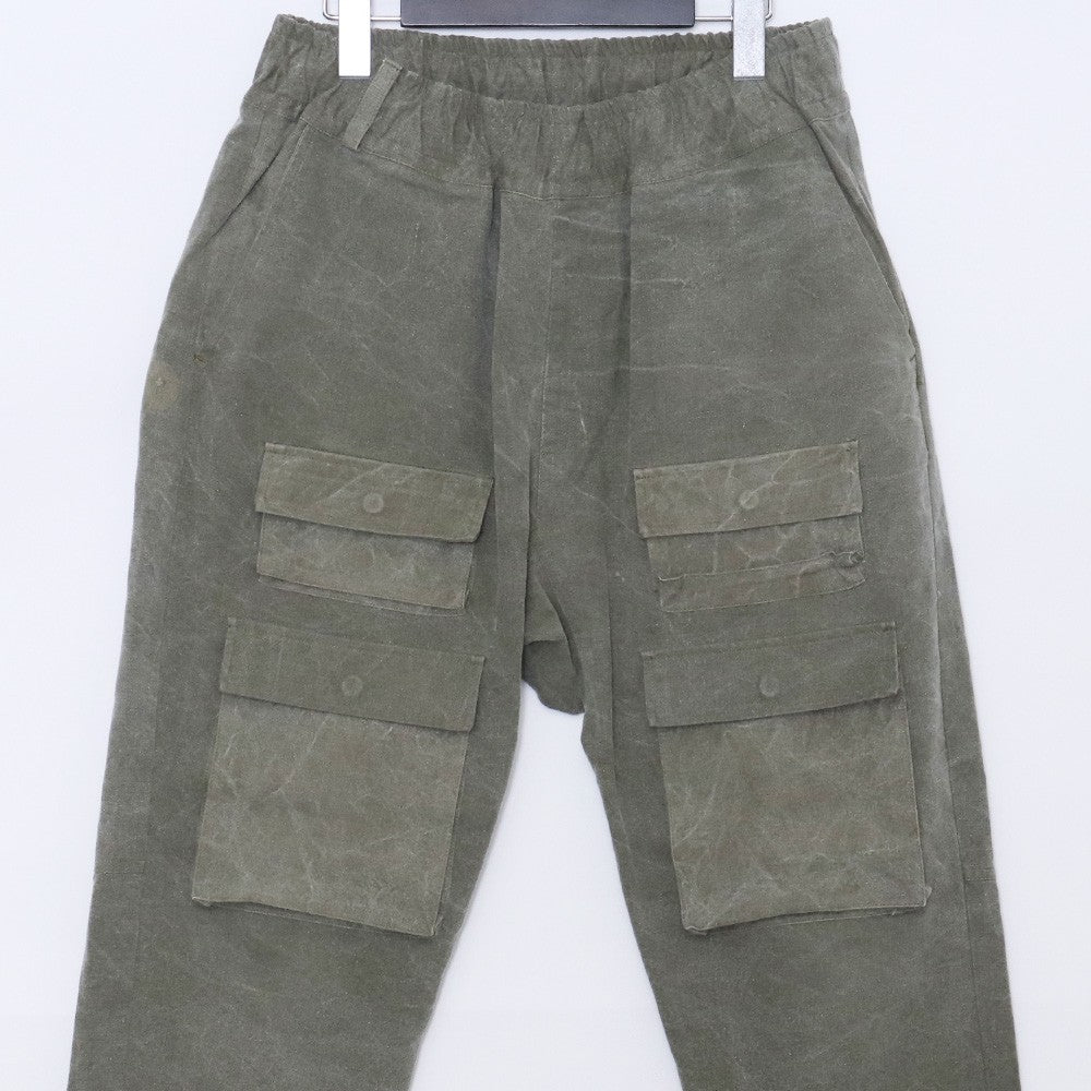LAID BACK Military Tent Fabric Cargo Pants Khaki Size 2