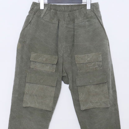 LAID BACK Military Tent Fabric Cargo Pants Khaki Size 2