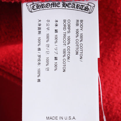 CHROME HEARTS Y NOT Cemetery Cross Sweatshirt Red Size L