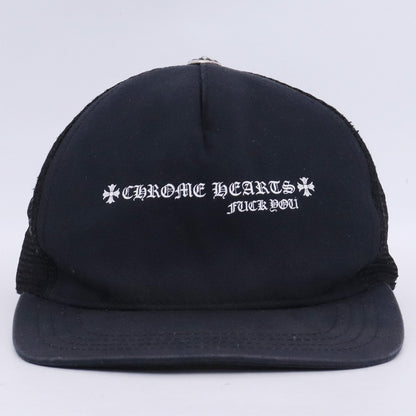 CHROME HEARTS FUCK YOU Mesh Trucker Cap Black Size F