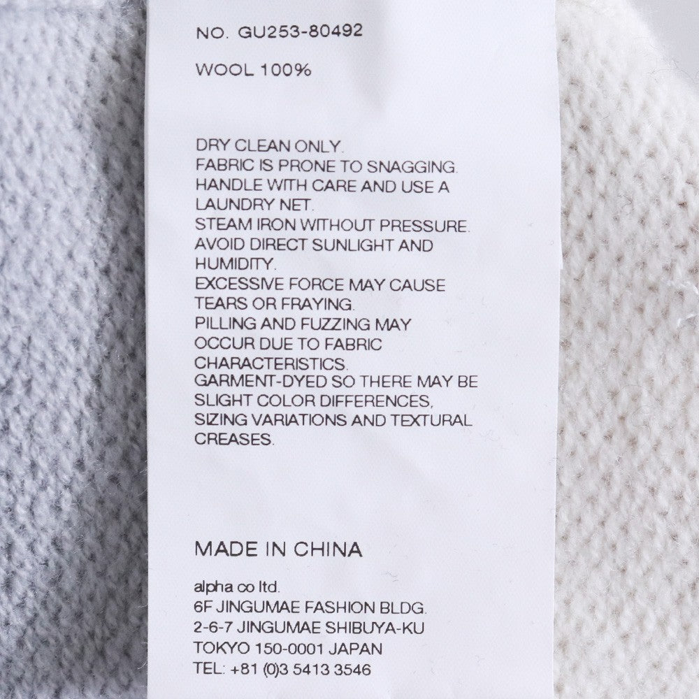 GRAPHPAPER 25AW Gradient Dyed Wool Knit Black/White Size 1