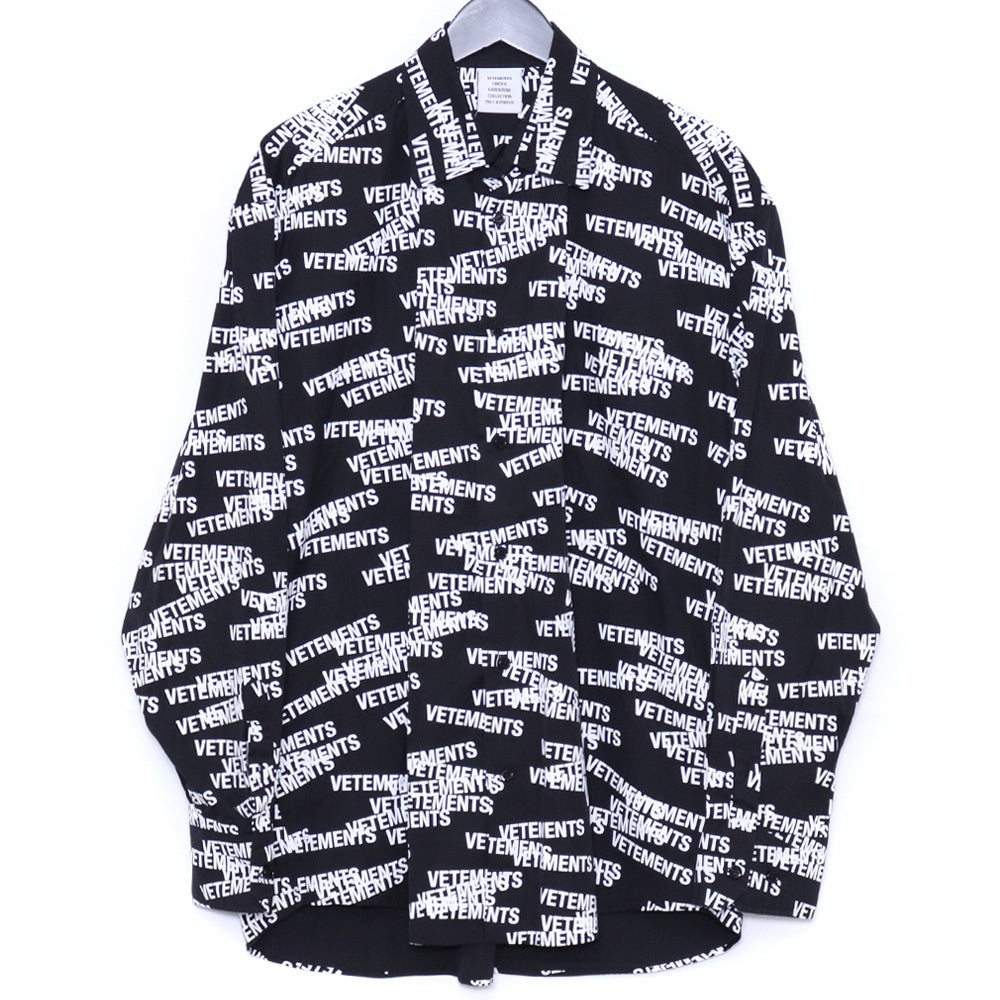 Vetements 22SS STAMPED LOGO Long Sleeve Shirt Size S