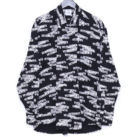 Vetements 22SS STAMPED LOGO Long Sleeve Shirt Size S