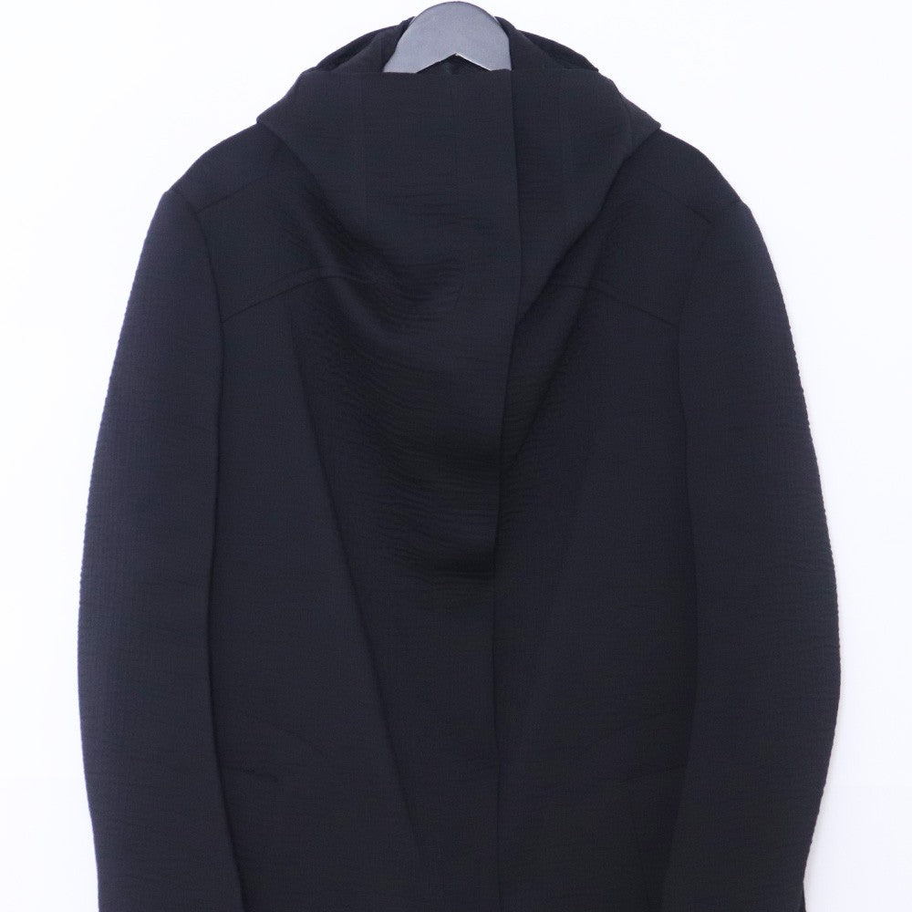 THAMANYAH 13AW Wool Zipper Hooded Coat Black Size 44