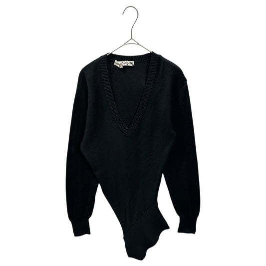 COMME des GARCONS 80s Asymmetrical Silk Sweater Black Size S