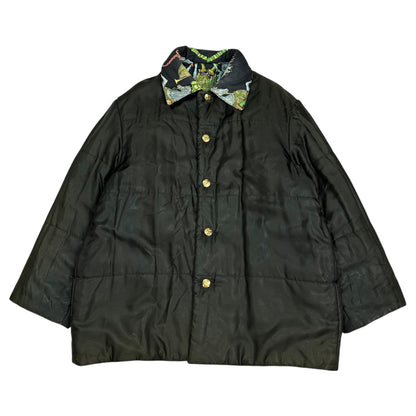 HERMES 90s Vintage "Les Fetes du Roi Silk Jacket Size 42
