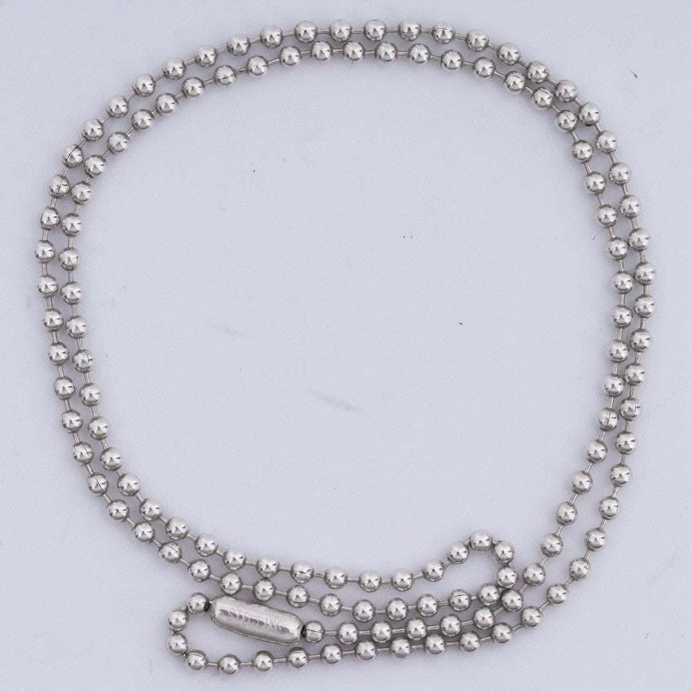 Chrome Hearts Silver Ball Necklace 18inch