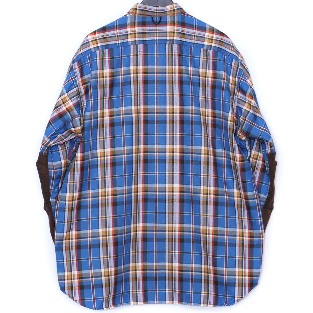 DAIWA PIER39 Tech Elbow Patch Flannel Shirt Blue Size M