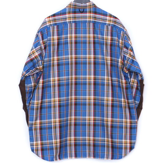 DAIWA PIER39 Tech Elbow Patch Flannel Shirt Blue Size M
