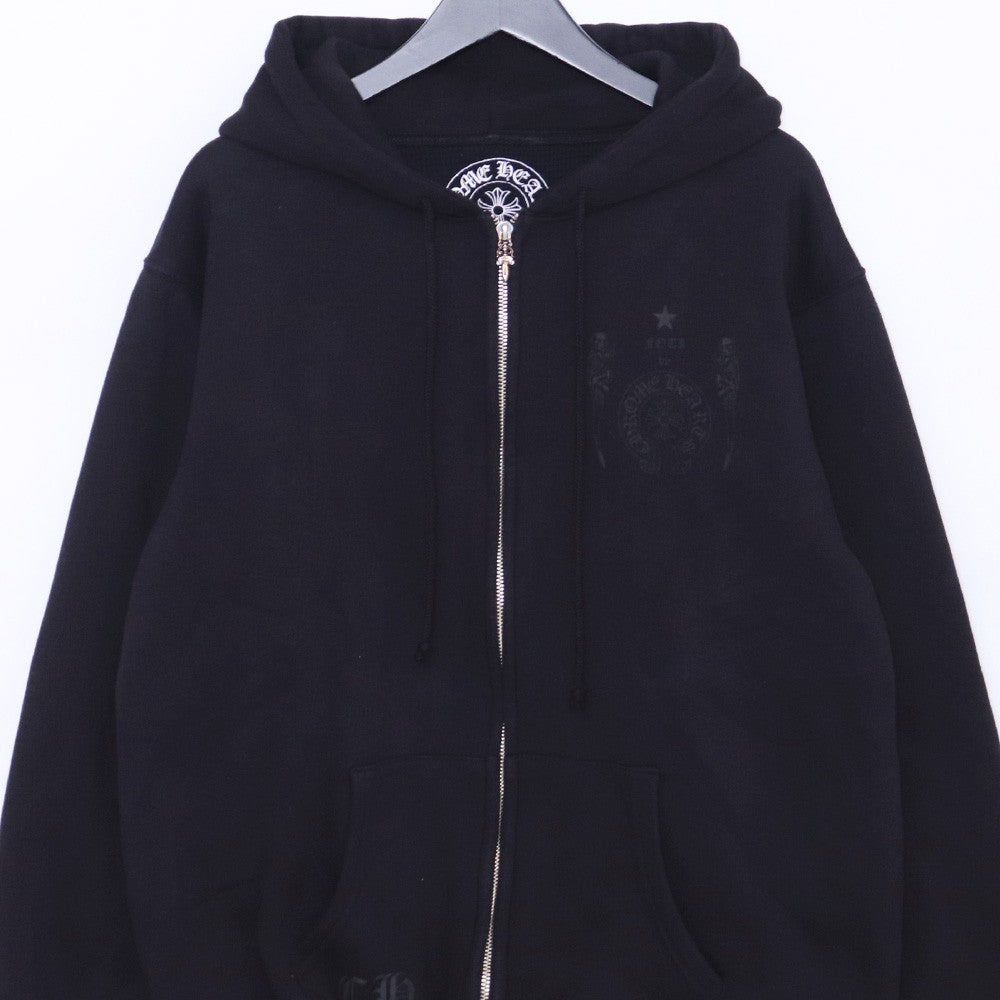 Chrome Hearts JOE FOTI SKULL Zip-Up Hoodie Black Size L