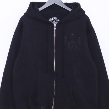 Chrome Hearts JOE FOTI SKULL Zip-Up Hoodie Black Size L