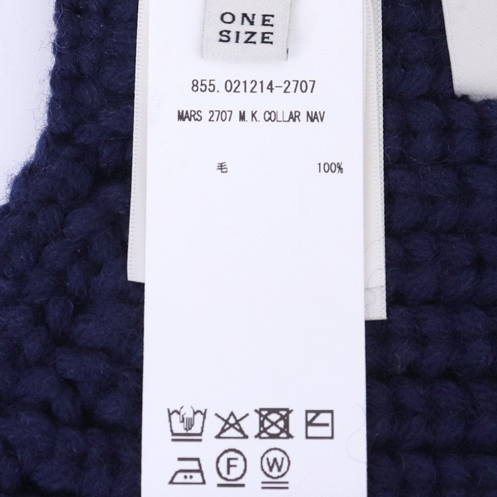 DRIES VAN NOTEN 25AW Zip-Up Scarf Navy Size ONE