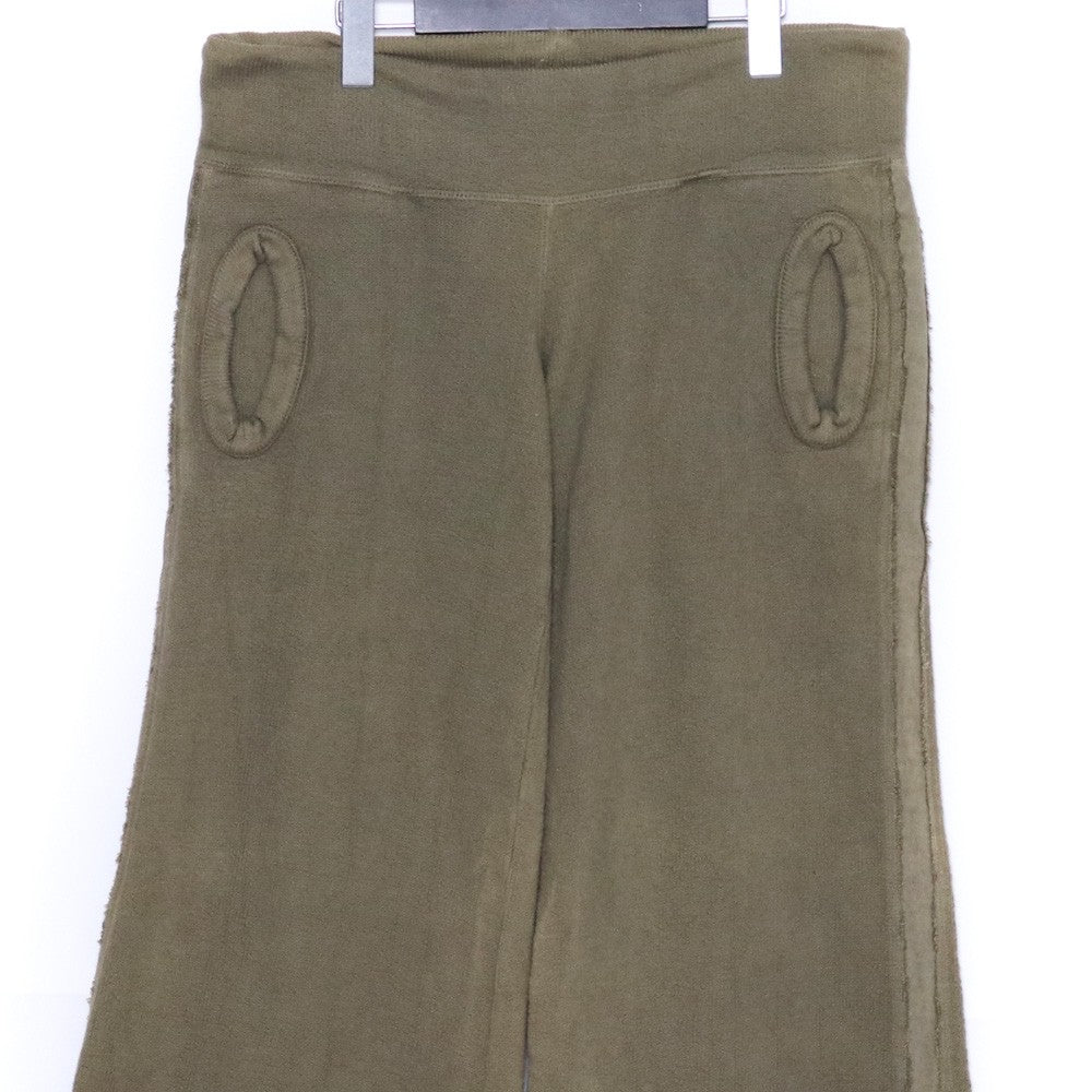 SHARESPIRIT Wide Flare Sweat Pants Khaki Size M