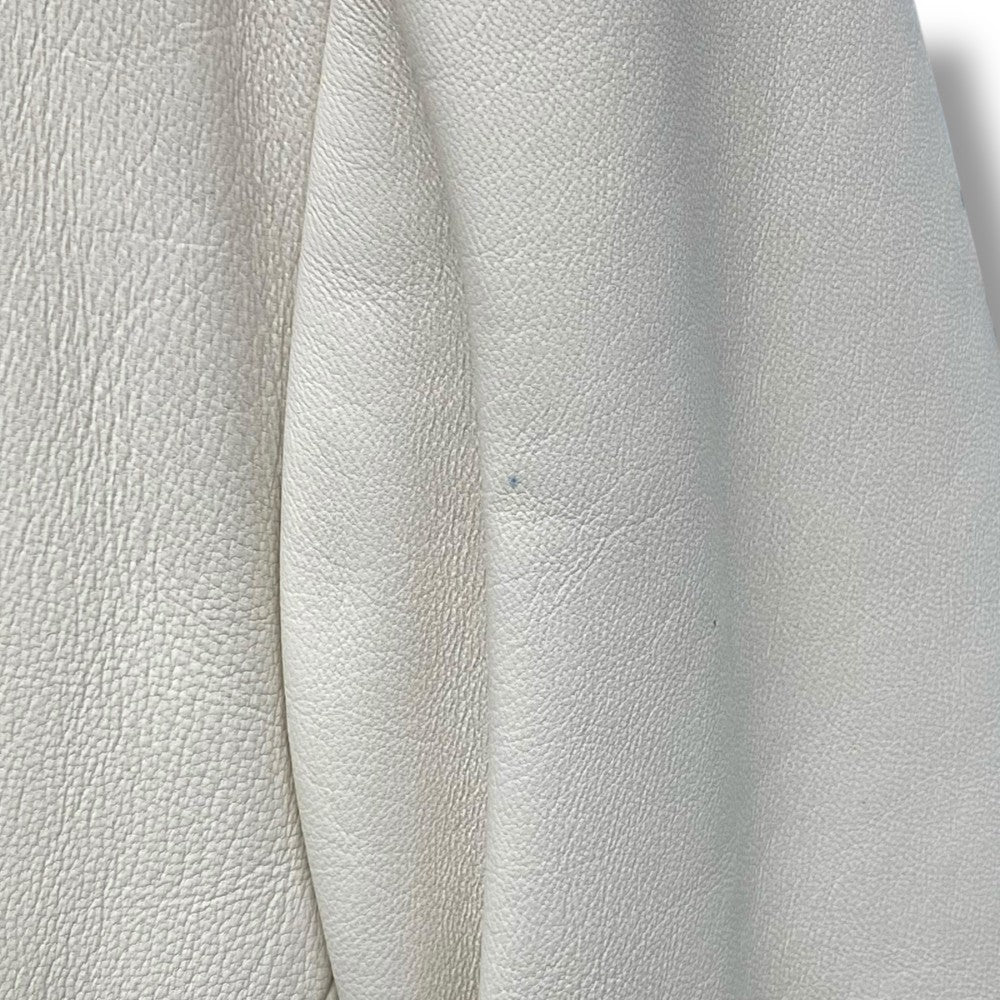 THE VIRIDI-ANNE 20AW Lamb Leather Biker Jacket White Size 3