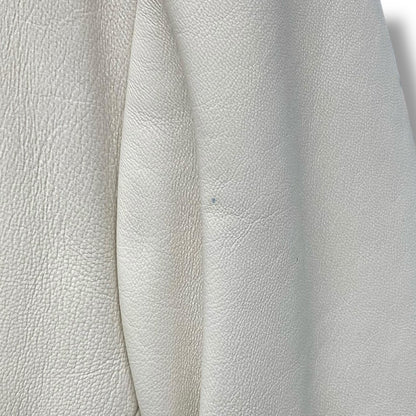 THE VIRIDI-ANNE 20AW Lamb Leather Biker Jacket White Size 3