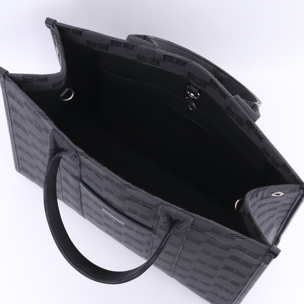 BALENCIAGA BB Logo Hardware 2-Way Tote Bag Black Size F
