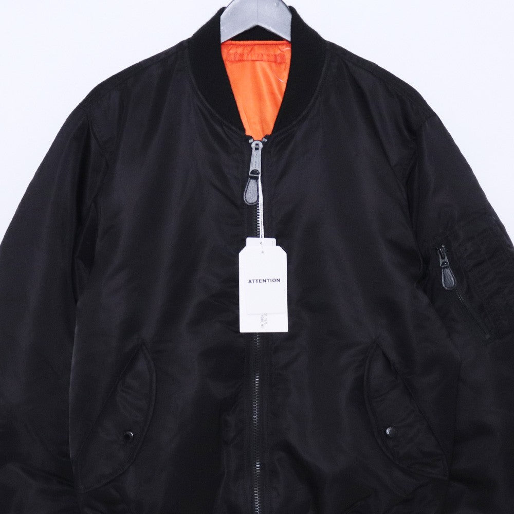AVIREX MA-1 Commercial Logo Bomber Jacket Black Size L