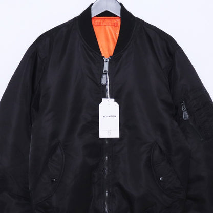 AVIREX MA-1 Commercial Logo Bomber Jacket Black Size L