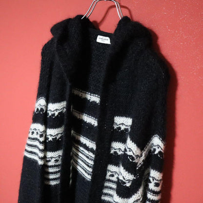 SAINT LAURENT PARIS 22AW Mohair Hooded Cardigan Size L