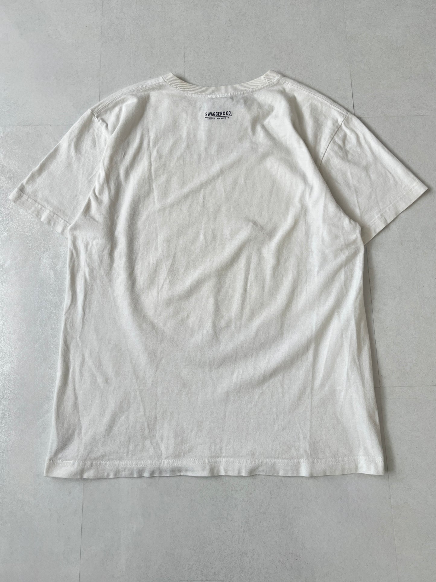 Swagger White Print T-Shirt Size M