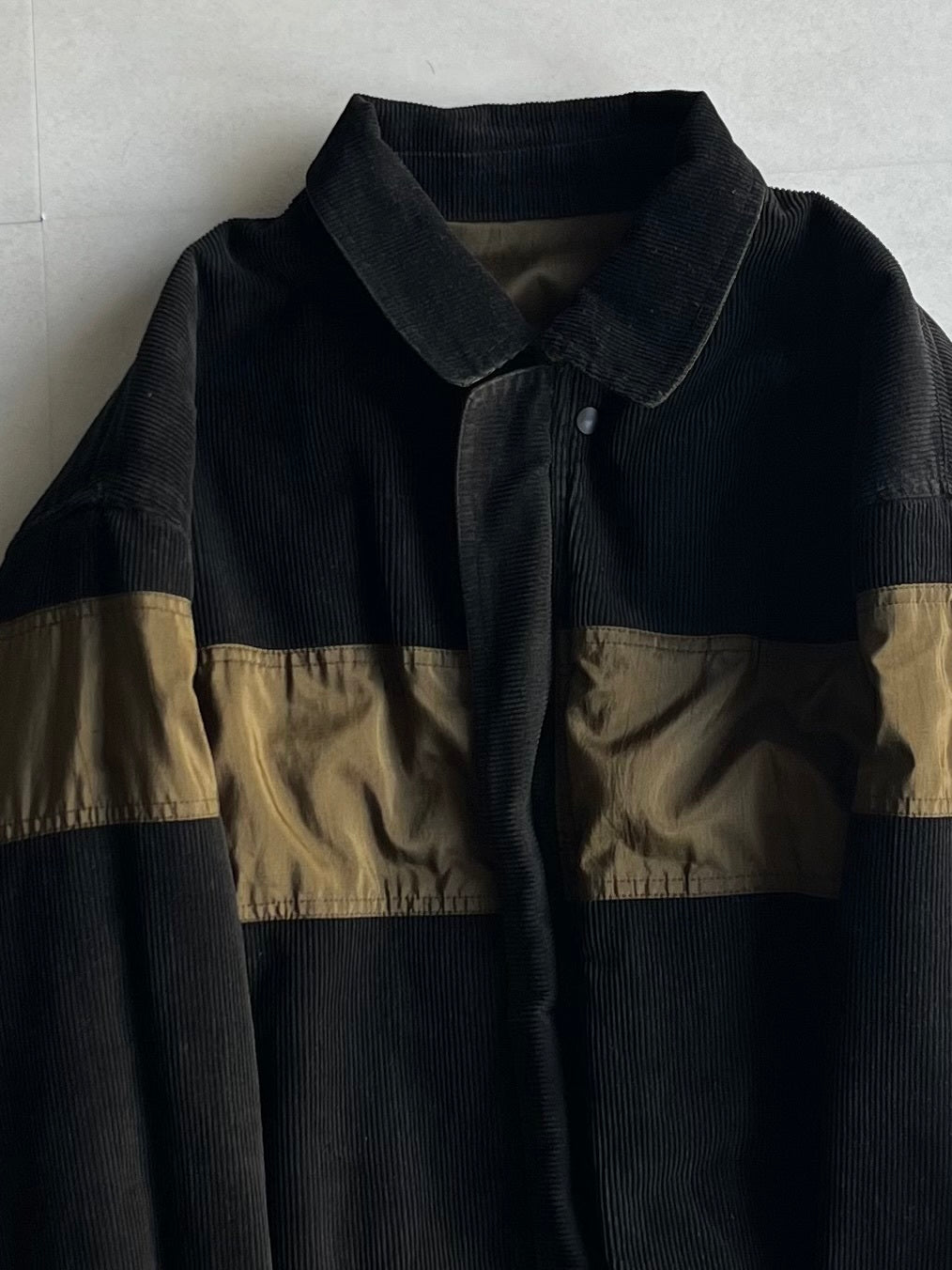 Vintage Reversible Mix Material Multi Jacket Size M