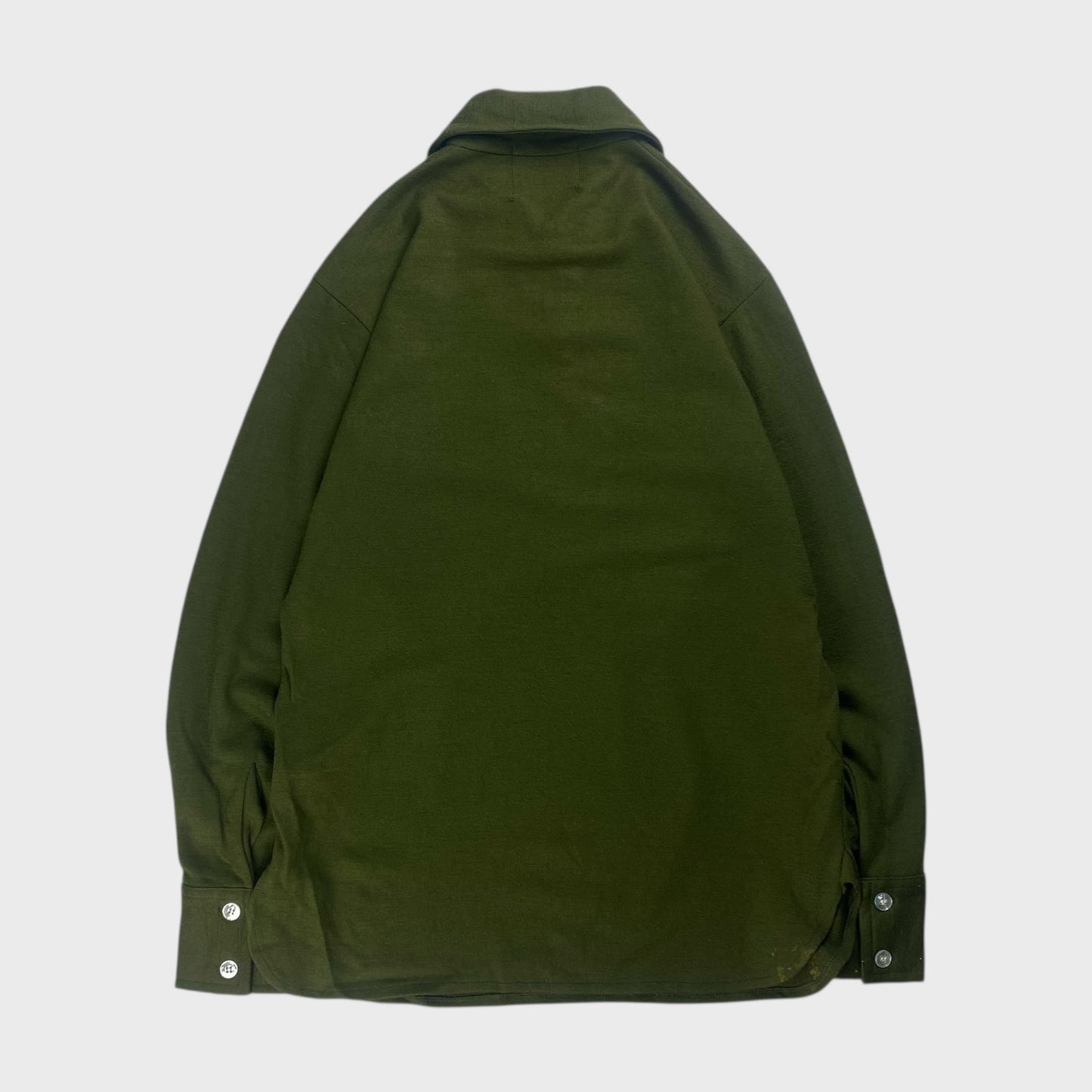 THE SPINNAKER SHRT 70s Wool Shirt Green Size S