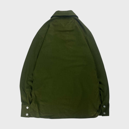 THE SPINNAKER SHRT 70s Wool Shirt Green Size S