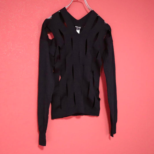 Comme des Garcons Junya Watanabe V-Neck Hole Knit Size S