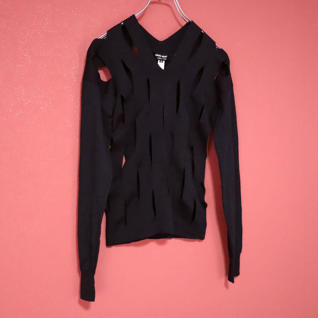 Comme des Garcons Junya Watanabe V-Neck Hole Knit Size S