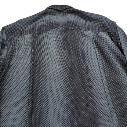 BALENCIAGA 90s BB Logo Oversized Button Shirt Navy Size L