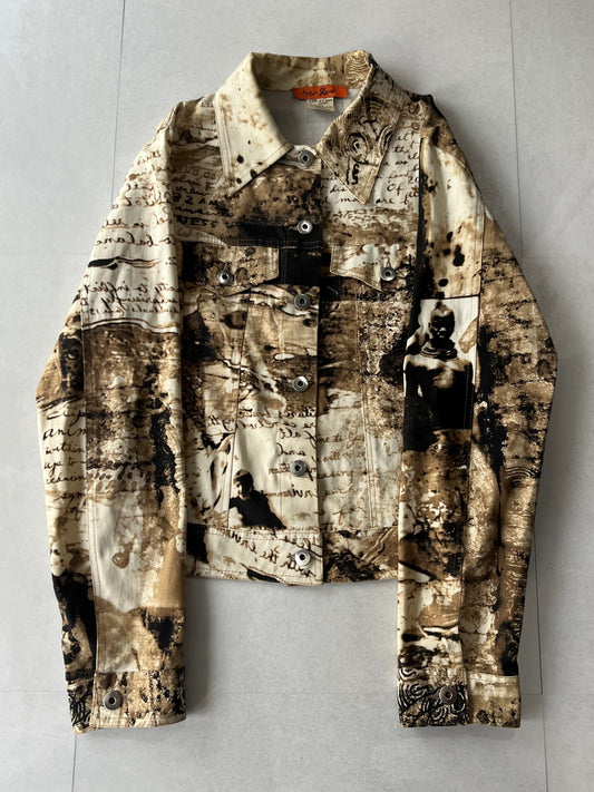 Vintage "HUEVO BLANCO" Cotton Jacket in Italy Size 44