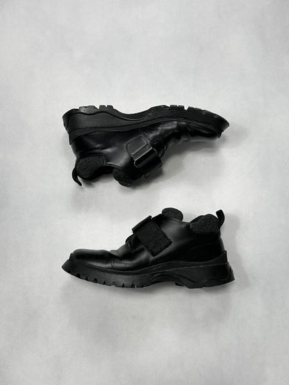 Prada velcro leather tech shoes (F/W 1999) Black Size 9