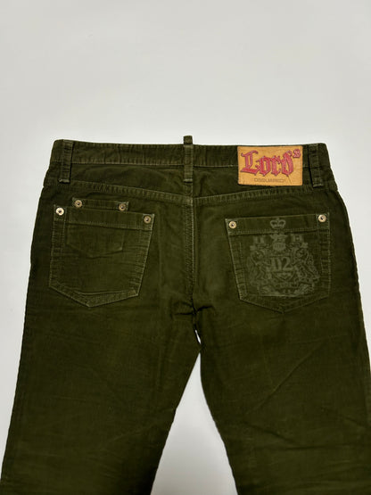 Dsquared2 DSQUARED AW2006 Corduroy Trousers Green Size 52