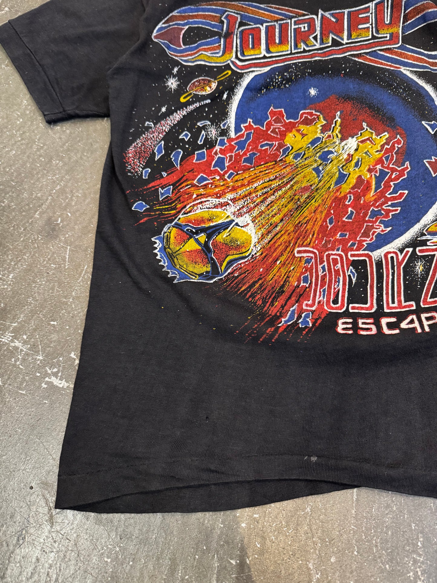 Vintage 80s Journey Tee Black Size XS