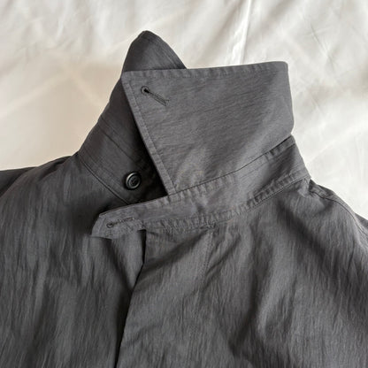 WINDCOAT 90s-00s Black Cotton/Nylon Overcoat Size L