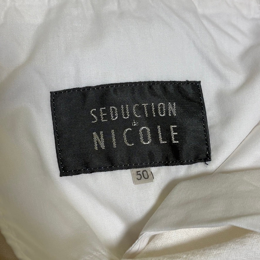 SEDUCTION de NICOLE 90s White Cotton Denim Jeans Size 50