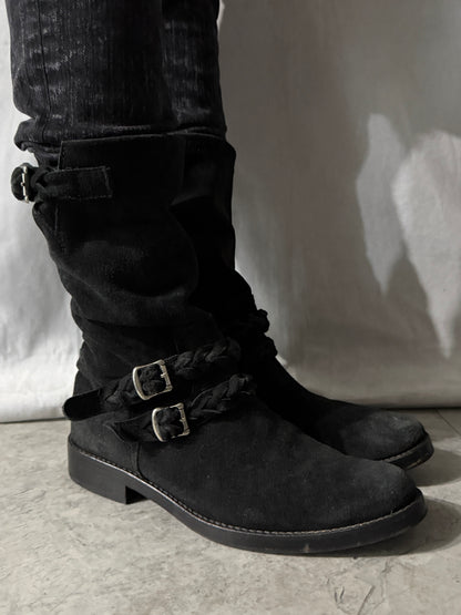 DISCOVERED Suede Engineer Long Boots Size S
