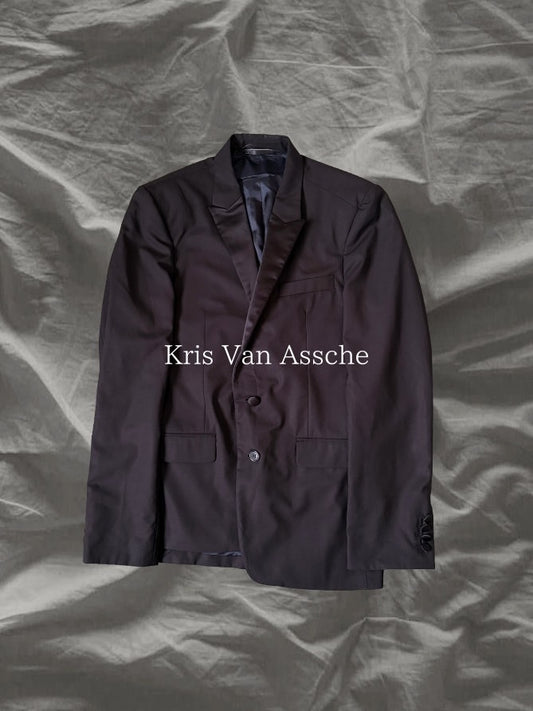 KRISVANASSCHE Virgin Wool Asymmetric Tailored Blazer Size 48