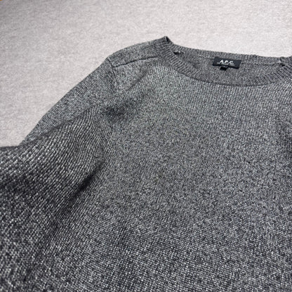 A.P.C. Gray Lamé Knit Shirt Size S