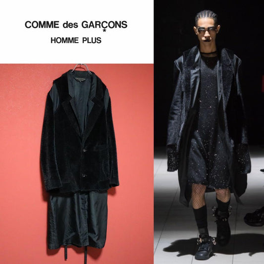 COMME des GARCONS HOMME PLUS 19AW Faux Coat Black Size XS