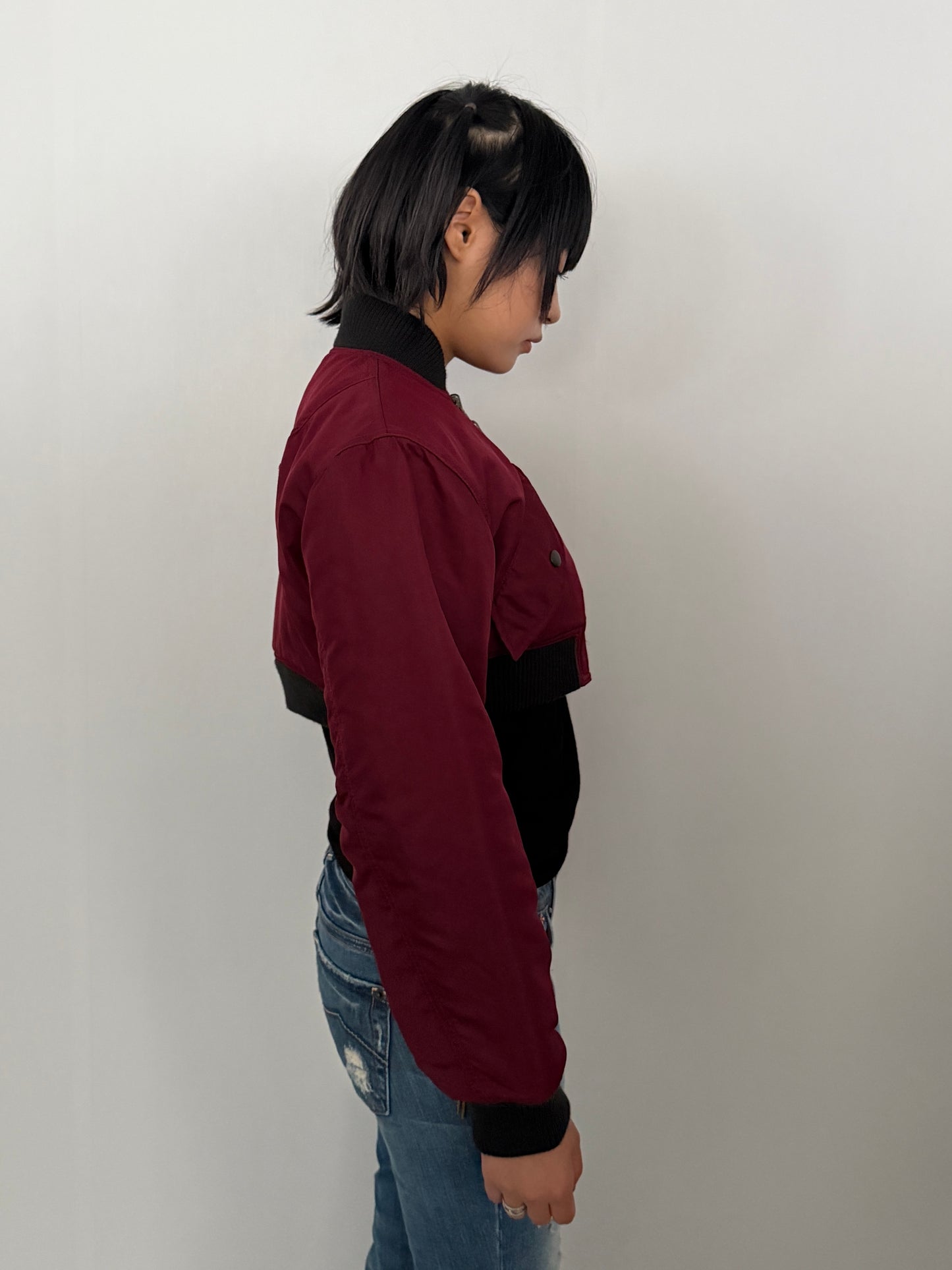 Jeremy Scott Red Short Fringe Jacket Size S