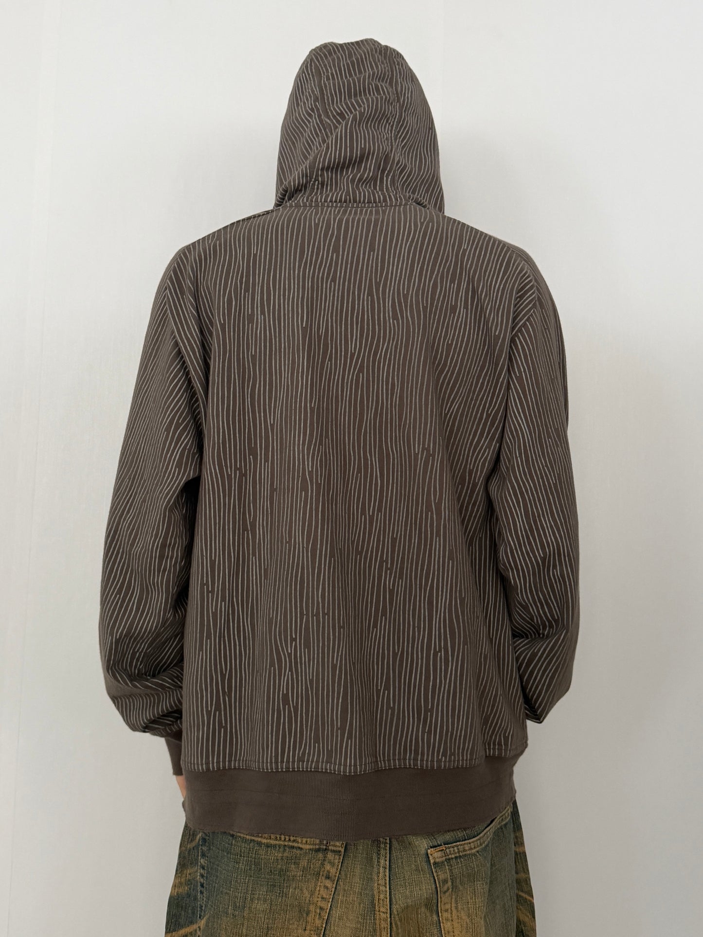 Armani Exchange Brown Big Hood Zip Hoodie Size L