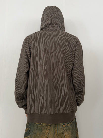 Armani Exchange Brown Big Hood Zip Hoodie Size L