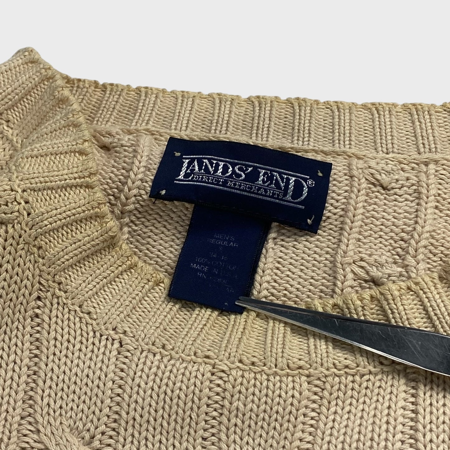 Lands' End 90s Cotton Knit Sweater Size M
