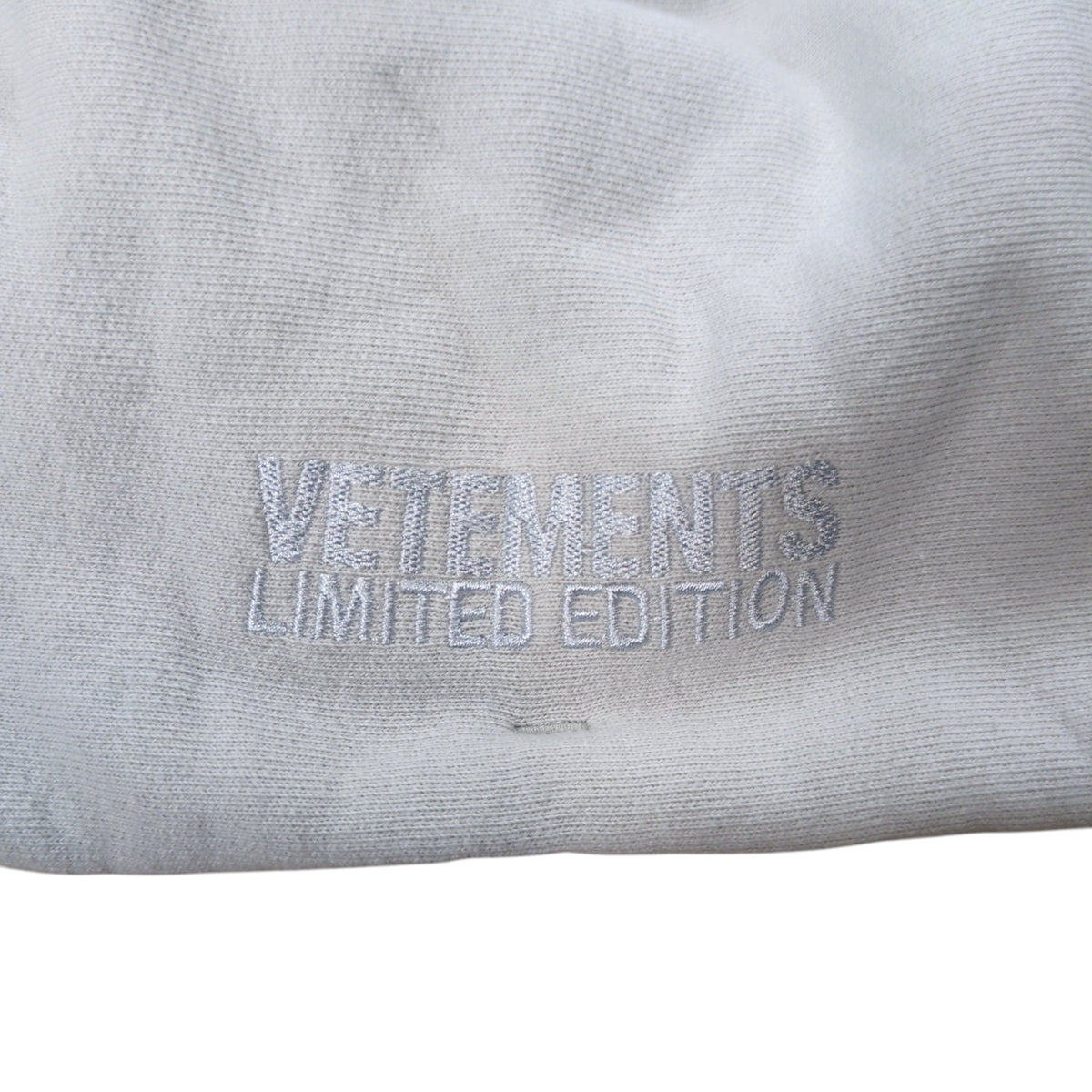VETEMENTS 23AW Crystals Logo Oversized Hoodie Gray Size S