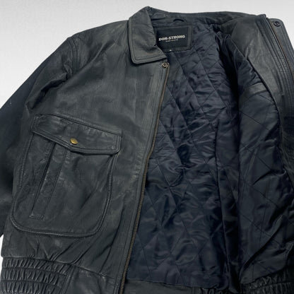 DON-STRONG Leather Jacket Black Size M